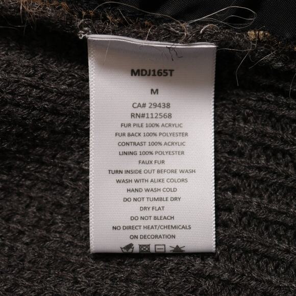 Miss Me Faux Fur Vest Beaded Trim Boho Western Festival Embellished Size M - Picture 7 of 9